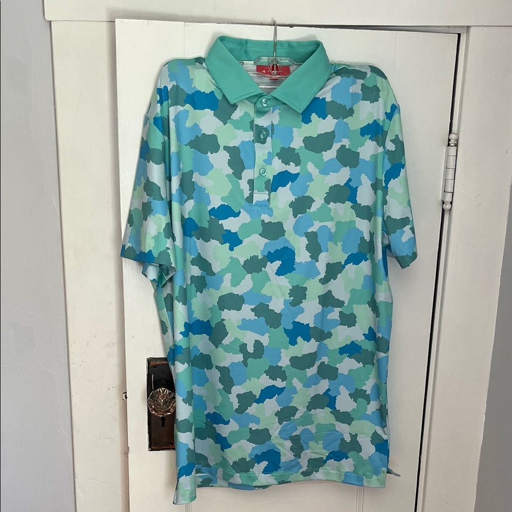 Redvanly Men's Camouflage Polo Shirt New Without Tags